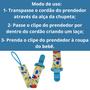 Imagem de Kit 3 Prendedor de Chupeta Pietra BabyKit 3 Prendedores de Chupetas Estampado Pietra Baby Menimo Menina Infantil Corrente Cordão Bebê Criança