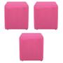 Imagem de Kit 3 Puffs Decorativos Dado material sintético Pink - KDAcanto Móveis