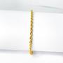 Imagem de Kit 3 Pulseiras cordão bracelete  trançado clássica  dourada estilosa