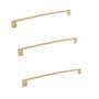 Imagem de Kit 3 Puxador Dourado Fosco Il 950 Italy Line Metal 224Mm