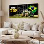 Imagem de Kit 3 Quadro Decorativo Agro É Top Trator Brasil 60x30cm