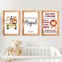 Imagem de Kit 3 Quadros 20x30 Infantil Safari Personalizado com Nome