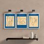 Imagem de Kit 3 Quadros Abstratos Formas de Picasso 24x18cm