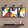 Imagem de Kit 3 Quadros Abstratos Mondrian 24x18cm