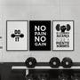 Imagem de Kit 3 Quadros Academia Do It 33X24Cm
