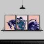 Imagem de Kit 3 Quadros Cavalos a 24X18Cm - Com Vidro