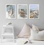 Imagem de Kit 3 Quadros Coleção Praia Suave 33X24Cm - Com Vidro