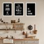 Imagem de Kit 3 Quadros Cozinha Café Com Fé 45X34Cm - Com Vidro
