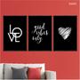 Imagem de Kit 3 quadros decorativos 40x60cm canvas good vibes frs003