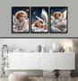 Imagem de Kit 3 Quadros Decorativos Anjo Criança 33X24Cm - Com Vidro