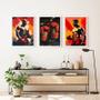 Imagem de Kit 3 Quadros Decorativos Artes Boxe 45x34cm - com vidro