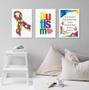 Imagem de Kit 3 Quadros Decorativos Autismo 33X24Cm