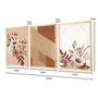 Imagem de Kit 3 Quadros Decorativos Boho Abstrato Floral 43x63cm