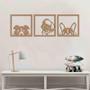 Imagem de Kit 3 Quadros Decorativos Branco Chacorros 3Mm Vado - Mdf