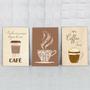 Imagem de Kit 3 Quadros Decorativos Café Cozinha Coffe Marrom 20x30cm Copa Cantinho Gourmet