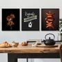 Imagem de Kit 3 Quadros Decorativos Cantinho Churrasco Fotos 45x34cm