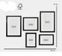 Imagem de Kit 3 Quadros Decorativos Com Moldura Preta Navio Europeu