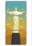 Imagem de Kit 3 quadros decorativos cristo redentor paisagem turismo