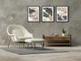 Imagem de Kit 3 Quadros Decorativos Folhas Luxo 60x40 Sala Quarto Hall