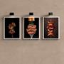 Imagem de Kit 3 Quadros Decorativos Fotografias Churrasco 33X24Cm