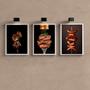 Imagem de Kit 3 Quadros Decorativos Fotografias Churrasco 45x34cm - com vidro