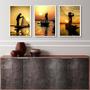 Imagem de Kit 3 Quadros Decorativos Fotografias Pescadores 24x18cm - com vidro