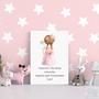 Imagem de Kit 3 Quadros Decorativos infantil Menina Aquarela