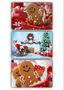Imagem de Kit 3 quadros decorativos natal boneco biscoito papai noel
