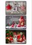 Imagem de Kit 3 quadros decorativos natal boneco de neve renas mdf a4