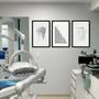 Imagem de Kit 3 Quadros Decorativos Odontologia Dentista Consultório 60x40 Vinil