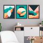 Imagem de Kit 3 Quadros Decorativos Olhar Abstrato 24x18cm