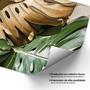 Imagem de Kit 3 Quadros Decorativos Para Sala Modernos 40X60 Moldura Folhagem Verde e Dourado Grande
