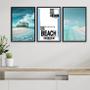 Imagem de Kit 3 Quadros Decorativos Praia - Passagem 45x34cm