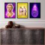 Imagem de Kit 3 Quadros Decorativos Saint Germain Com Jesus Cristo 24x18cm - com vidro
