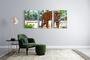 Imagem de Kit 3 quadros decorativos tigre feroz sala quarto mdf 20x29