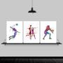 Imagem de Kit 3 Quadros Decorativos Volleyball 24X18Cm - Com Vidro