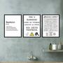 Imagem de Kit 3 Quadros Divertidos Para Banheiro 33X24Cm - Com Vidro