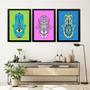 Imagem de Kit 3 Quadros Esotéricos Olhos Gregos Hamsa 33x24cm - com vidro