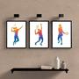 Imagem de Kit 3 Quadros Esporte Tênis 24X18Cm - Com Vidro