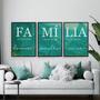 Imagem de Kit 3 Quadros Família Loucura Amor 33x24cm - com vidro