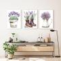 Imagem de Kit 3 Quadros Jardim - Lavanda 33X24Cm - Com Vidro