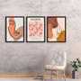 Imagem de Kit 3 Quadros Matisse e Mulheres Abstratas 33x24cm - com vidro