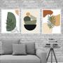 Imagem de Kit 3 Quadros Modernos Boho Style 24x18cm - com vidro
