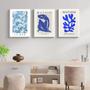 Imagem de Kit 3 Quadros Modernos Matisse - ul 33X24Cm - Com Vidro