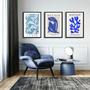 Imagem de Kit 3 Quadros Modernos Matisse - ul 33X24Cm - Com Vidro
