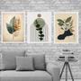 Imagem de Kit 3 Quadros Modernos Sala Conexão Natureza 33X24Cm - Vidro
