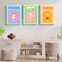 Imagem de Kit 3 Quadros Para Bar Drinks e Coquetéis 45x34cm - com vidro