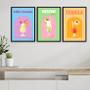 Imagem de Kit 3 Quadros Para Bar Drinks e Coquetéis 45x34cm - com vidro