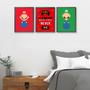 Imagem de Kit 3 Quadros Para Quarto Gamer Game NeverDie 24x18cm - com vidro