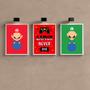 Imagem de Kit 3 Quadros Para Quarto Gamer Game NeverDie 24x18cm - com vidro